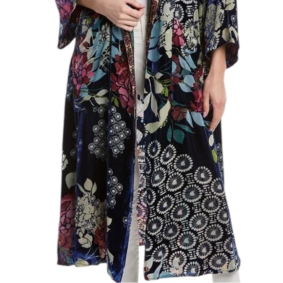 Johnny Was velvet SIERRA BURNOUT HEART KIMONO NWT RARE - Picture 15 of 16